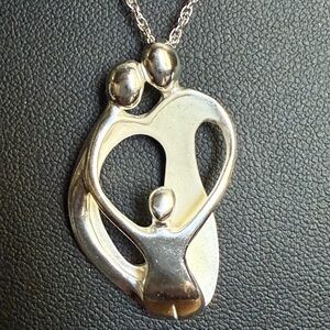 Carolyn Pollack Silver Modern Abstract Necklace